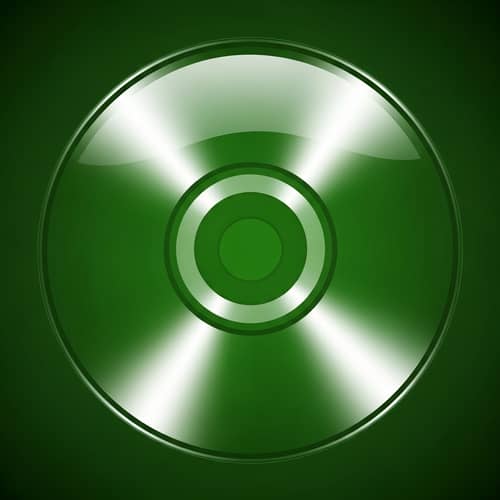 Green CD Icon - Symbol of Music & Data Storage | Website