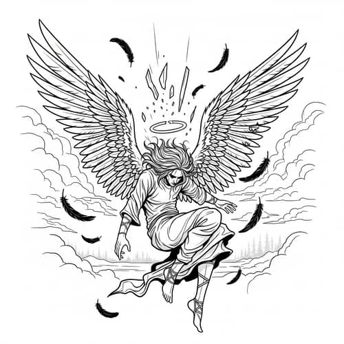 Fallen Angel Gothic Illustration