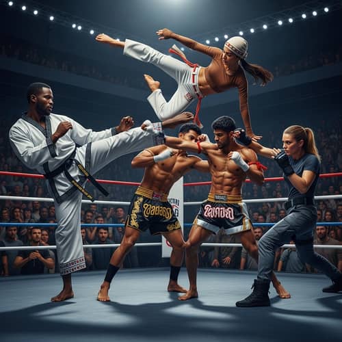 No-Holds-Barred Fighting Tournament with Unique Warriors