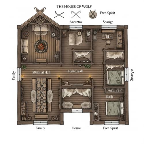 House of Wolf Quarters Plan: Student Viking Era Design