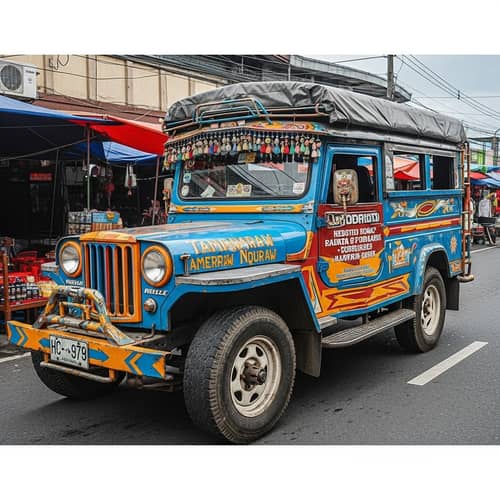 Colorful Tamaraw Jeep in the Philippines | Local Culture Reflection