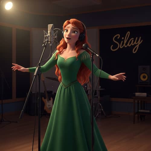 Redhead Brave Disney Princess Singing in Studio | Silay