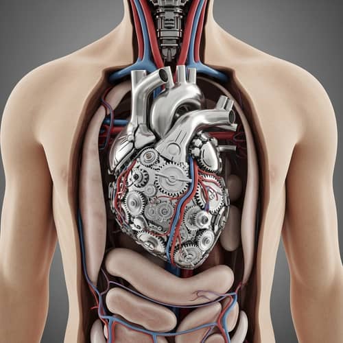 Machine Heart in Human Body - Intricate Fusion of Technology and Biology