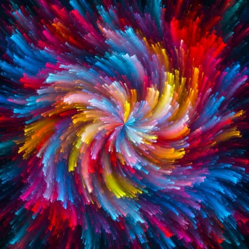 Vibrant Chaos: Abstract Representation in Swirling Colors
