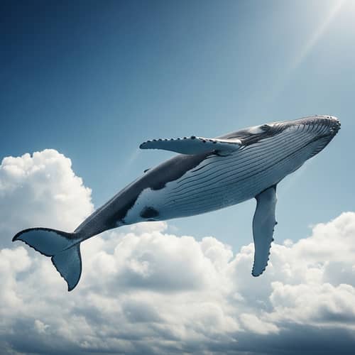Whale Flying in Sky - Majestic Surrealism Captured