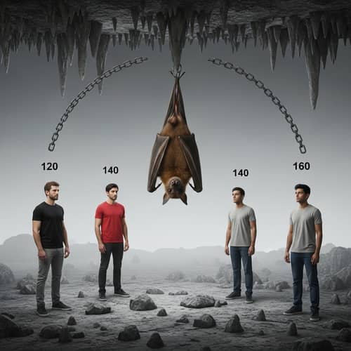 Intriguing Bat hanging in Food Chain Scene