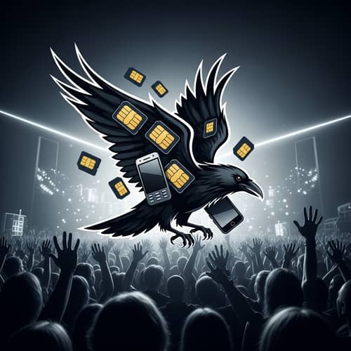 Dynamic Raven Logo: Technological Sophistication and Fraud Theme