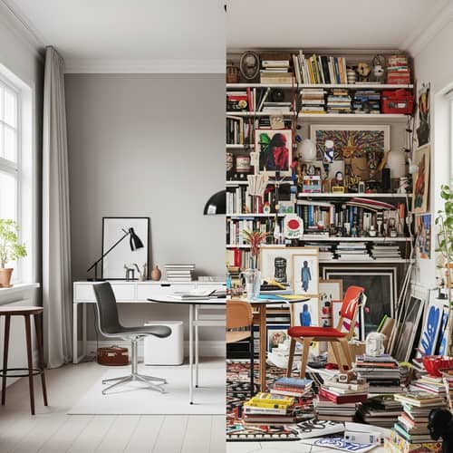 Clutter vs Minimalism: A Visual Contrast In Space