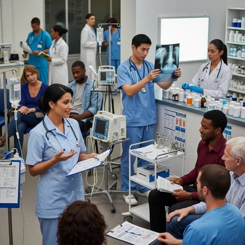 Diverse Medical Environment with Health Care Professionals