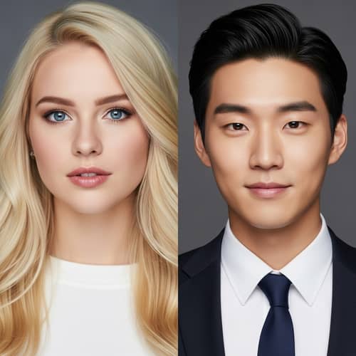 Russian Woman and Korean Man | Youthful Prime Portrait