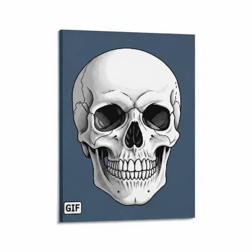 Skull Animation GIF: Scary and Entertaining
