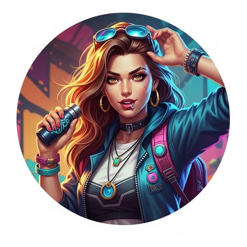 EvitaRadiance - Vibrant Female Profile Picture for TikTok