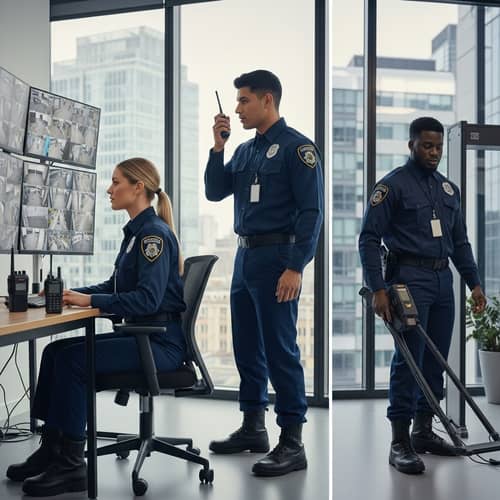 Professional Security Guards in Action | Office Building Surveillance