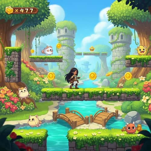 Charming Anime Platformer Adventure Game with South Asian Protagonist