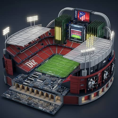 Computer System Inspired by Vicente Calderón Stadium Architecture