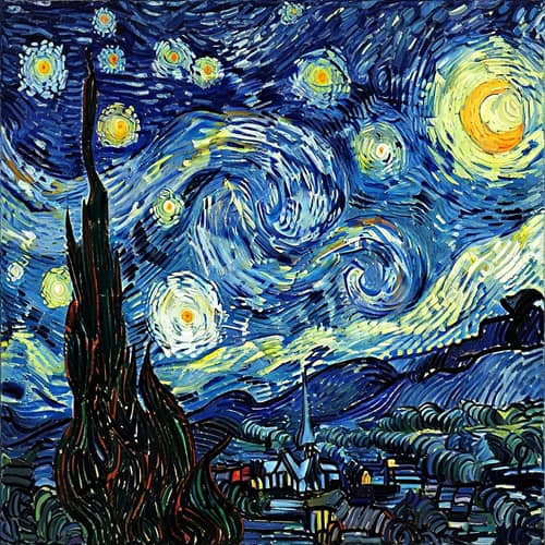 Abstract Starry Night Art | Sky's Swirling Stars Patterns