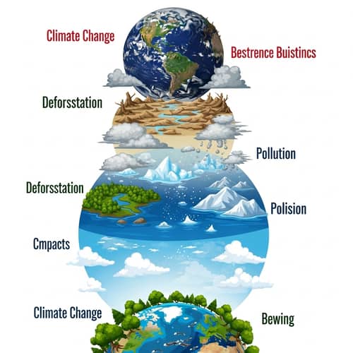 Illustration of Climate Change Stages: Impacts & Consequences