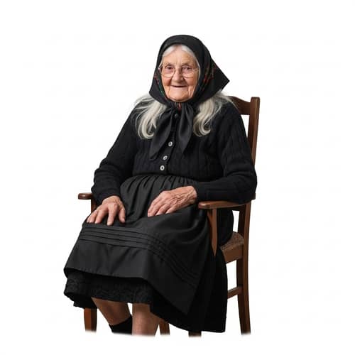 Elderly European Village Woman Portrait