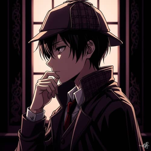 Gothic Anime Boy Detective | Dark Colors, Clamp Style