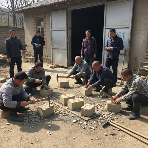 Rural Men with Picks and Sticks: Nicking Six Slick Bricks