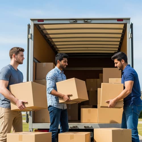 Diverse Team Moving Day Efforts | Multicultural Moving Crew