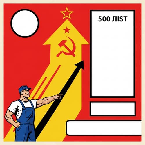 Soviet-Style Poster Design with Price List Space