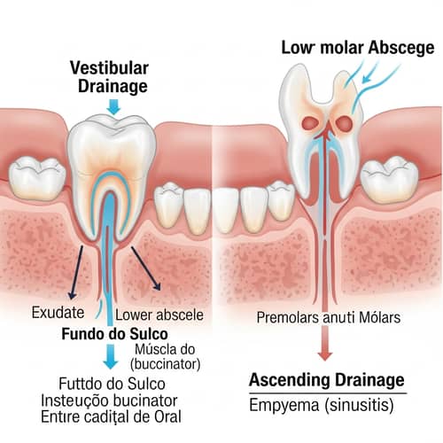 Abscess Drainage Path: Fundo do Sulco to Oral Cavity & Maxillary Sinus