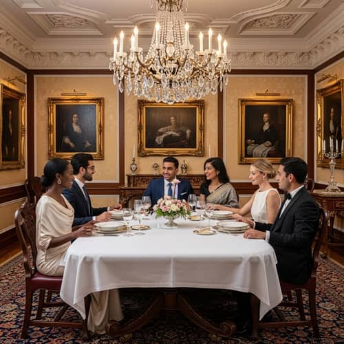 Luxurious Dining Room with Crystal Chandelier