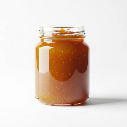 Sleek & Rich Honey Jam | Modern Jar | White Background