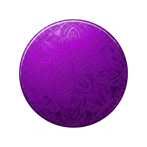 Vibrant Purple Sticker with Intricate Embossed Designs