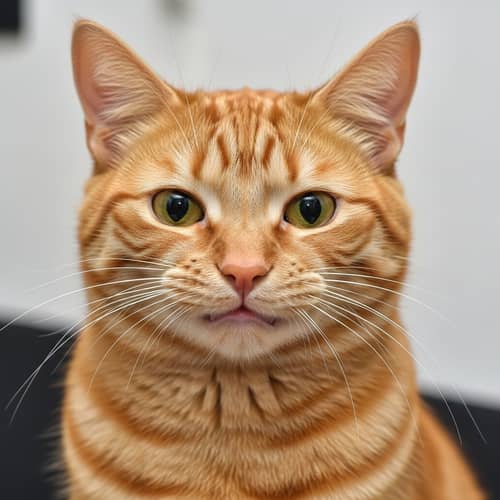 Orange Cat Meme 240x240 Pixel - Exaggerated Facial Expression
