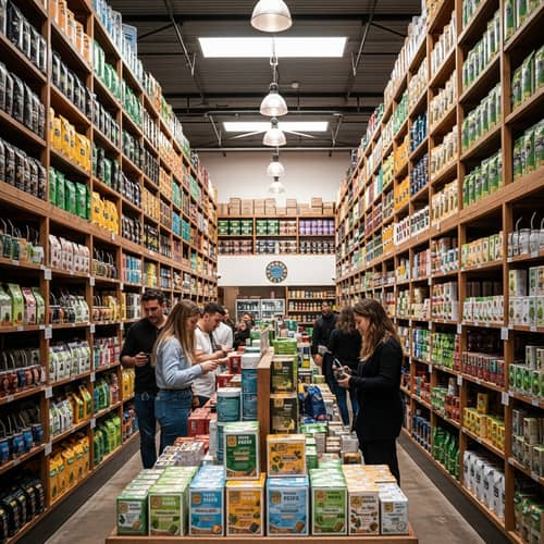 Authentic Yerba Mate Selection at Large Wholesale Store