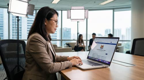 Professional Working on Singapore Government Site Professional Working on Singapore Government Site