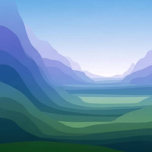 Tranquil Abstract Landscape in Cool Tones