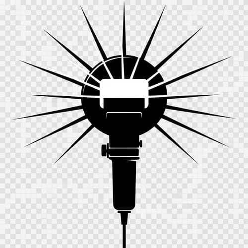 Camera Flash Silhouette - Light Emanating Illustration
