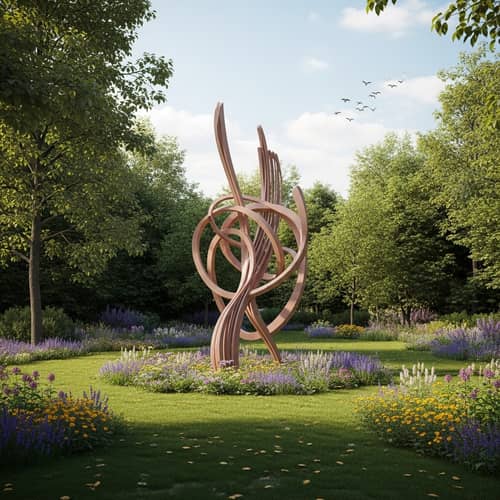 Serene Art Installation in a Landscape Park