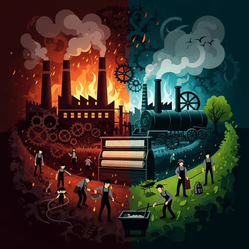 Abstract Representation of the Industrial Revolution