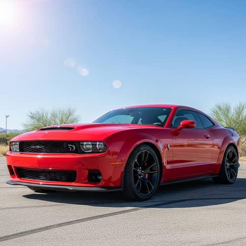Iconic Hellcat Car | Speed & Performance in Fiery Red