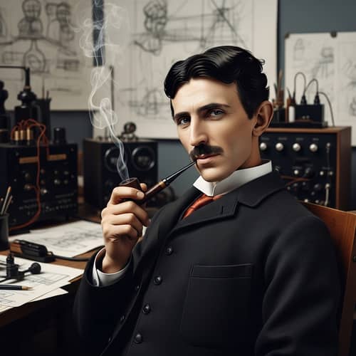 Serbian Scientist and Inventor in Contemplation | Electricity Pioneer