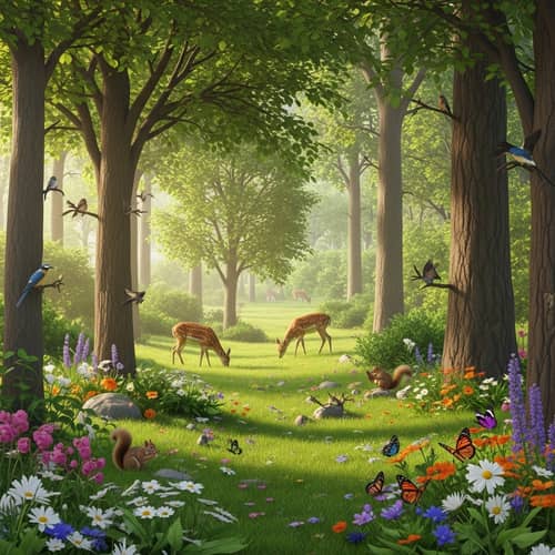 Serene Nature Reserve Habitat | Flora, Fauna, Environmental Consciousness