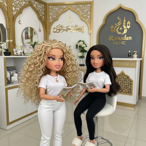Gorgeous White Bratz Dolls in Ramadan Business Setting