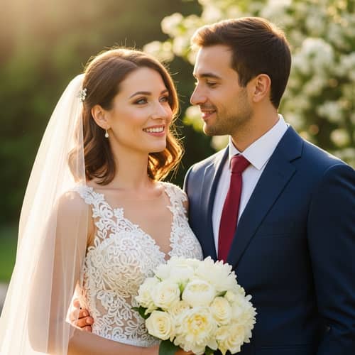 Realistic Wedding Image of Caitlin Snow & Barry Allen