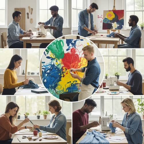 Interdisciplinary Handicraft Project: Woodworking, Painting, Sewing & Collaboration