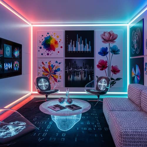 Transformed Data Themed Room - Sophisticated Furniture & Decor