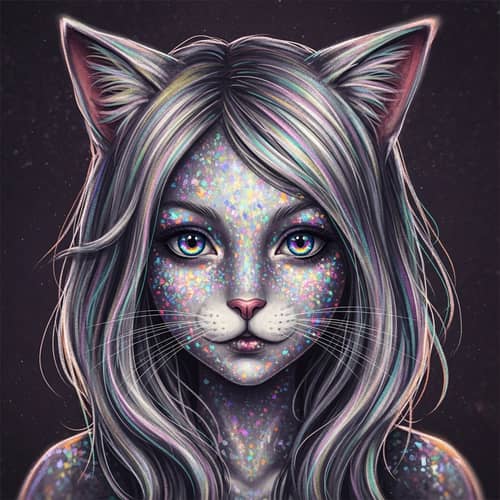 Fantasy Cat Girl Art - Vibrant & Detailed 8k Wallpaper