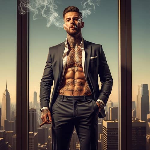 Urban Romanticism: Charismatic Irish Gentleman in Tailored Suit