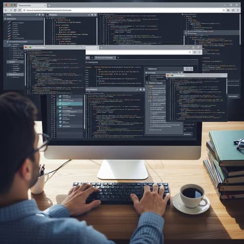 Ethical Hacker Computer Coding Interface | Cyber Security Tools