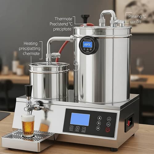 Compact Home Beer Brewing Machine with Dual Tanks