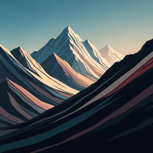Abstract Representation of Majestic Mountains