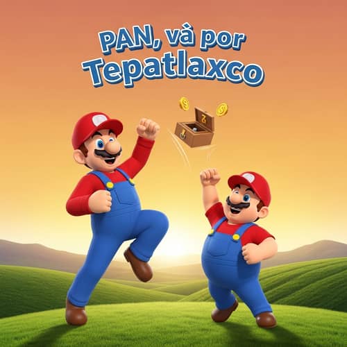 Plumber Brothers Jumping for Coins in Tepatlaxco